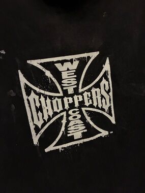 Tilly's Black Short Sleeve Tee with White West Coast Choppers Logo